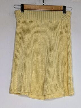 Rodebjer • Prisca cotton knit mini skirt yellow , XS | Organic Cotton